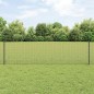 vidaXL Recinto in Filo Saldato con 5 Pali a U Grigio 0.6x10 m Acciaio vidaXL Recinto in Filo Saldato con 5 Pali a U Grigio 0.6x10 m Acciaio