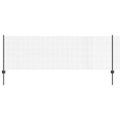 vidaXL Recinzione in filo saldato con 5 pali a U Grigio 0.8x10 m Acciaio