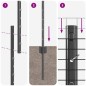 vidaXL Recinzione in Rete Saldata con 10 Pali Grigi 1,2x10 m Acciaio vidaXL Recinzione in Rete Saldata con 10 Pali Grigi 1,2x10 m Acciaio