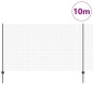 vidaXL Recinzione in Filo Saldato con 10 Post Grigio 1,4x10 m Acciaio vidaXL Recinzione in Filo Saldato con 10 Post Grigio 1,4x10 m Acciaio