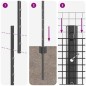 vidaXL Recinzione in Filo Saldato con 10 U Post Grigi 1.6x10 m Acciaio vidaXL Recinzione in Filo Saldato con 10 U Post Grigi 1.6x10 m Acciaio