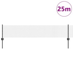 vidaXL Recinzione in Rete Saldato con 11 Post Grigio 0.4x25 m Acciaio