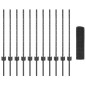 vidaXL Recinzione in rete saldata con 11 pali a forma di U grigia 0.8x25 m acciaio vidaXL Recinzione in rete saldata con 11 pali a forma di U grigia 0.8x25 m acciaio