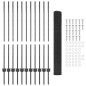 vidaXL Recinzione in Rete Saldato con 22 Post Grigio 1.2x25 m Acciaio