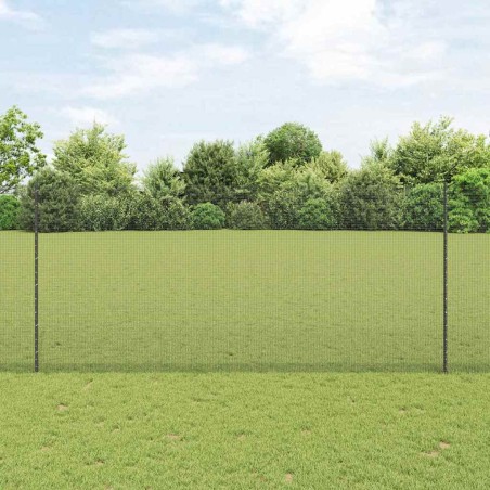 vidaXL Recinzione Rete Saldato con 22 Post U Grigia 1,4x25 m Acciaio