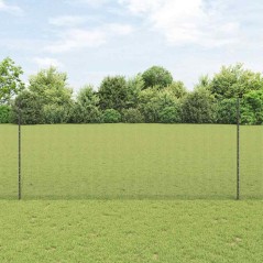 vidaXL Recinzione in Rete Saldata con 22 Poste U Grigia 1.4x25 m Acciaio