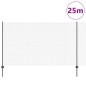 vidaXL Recinzione in Rete Saldata con 22 Poste U Grigia 1.4x25 m in Acciaio vidaXL Recinzione in Rete Saldata con 22 Poste U Grigia 1.4x25 m in Acciaio
