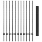 vidaXL Recinto in Rete Saldato con 22 Pali U Grigio 1.4x25 m Acciaio