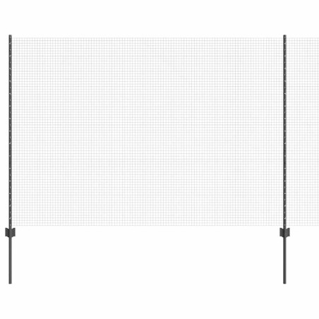 vidaXL Set di Recinzione Set di 2 Grigio Metallo 25 x 1.5 m Durevole
