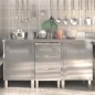 Mobiletti da Cucina Commerciale 3 pz in Acciaio Inossidabile Mobiletti da Cucina Commerciale 3 pz in Acciaio Inossidabile
