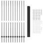 vidaXL Recinzione in Rete Saldata con 22 Post U Grigio 1.6x25 m Acciaio vidaXL Recinzione in Rete Saldata con 22 Post U Grigio 1.6x25 m Acciaio