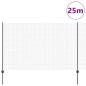 vidaXL Recinzione in Filo Saldato con 22 Post Grigio 1,6x25 m in Acciaio