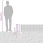 vidaXL Recinzione in Rete Saldato con 22 Pali U Grigia 0.4x50 m Acciaio