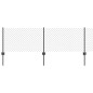 vidaXL Recinzione vitaXL in rete saldata con 22 pali U Grigio 0,4x50 m Acciaio vidaXL Recinzione vitaXL in rete saldata con 22 pali U Grigio 0,4x50 m Acciaio