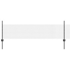 vidaXL Recinzione in rete saldata con 22 post U grigi 0.5x50 m acciaio