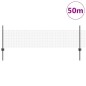 vidaXL Recinzione in Rete Saldato con 22 Pali in U Grigio 0.5x50 m Acciaio vidaXL Recinzione in Rete Saldato con 22 Pali in U Grigio 0.5x50 m Acciaio