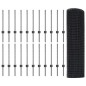 vidaXL Recinzione in Rete Saldato con 22 Pali in U Grigio 0.5x50 m Acciaio vidaXL Recinzione in Rete Saldato con 22 Pali in U Grigio 0.5x50 m Acciaio
