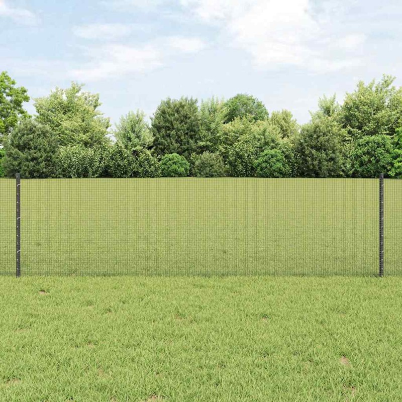 vidaXL Recinzione in Filo Saldato con 22 Post U Grigio 0.6x50 m Acciaio vidaXL Recinzione in Filo Saldato con 22 Post U Grigio 0.6x50 m Acciaio