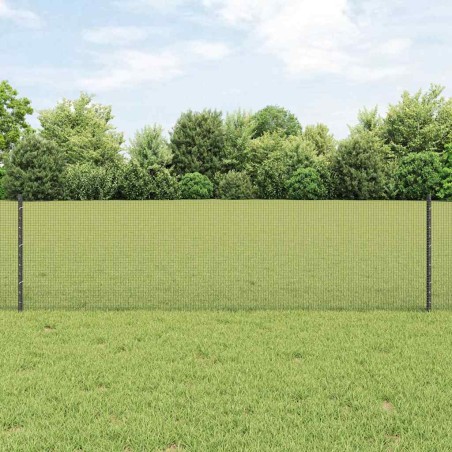 vidaXL Recinzione in Filo Saldato con 22 Post U Grigio 0.6x50 m Acciaio