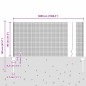 vidaXL Recinzione in Filo Saldato con 22 Post Grigi 0,8x50 m Acciaio vidaXL Recinzione in Filo Saldato con 22 Post Grigi 0,8x50 m Acciaio