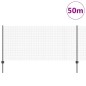 vidaXL Recinzione in Rete Saldato con 44 Post U Grigia 1x50 m Acciaio