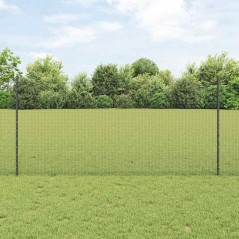 vidaXL Recinzione in Rete Saldati con 44 Post U Grigia 1.2x50 m in Acciaio