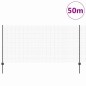 vidaXL Recinzione in Filo Saldato con 44 Post Grigio 1.2x50 m Acciaio vidaXL Recinzione in Filo Saldato con 44 Post Grigio 1.2x50 m Acciaio