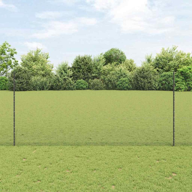 vidaXL Recinzione in Rete Saldato con 44 Post U Grigio 1.4x50 m Acciaio vidaXL Recinzione in Rete Saldato con 44 Post U Grigio 1.4x50 m Acciaio