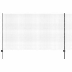 vidaXL Recinzione in Rete Saldato con 44 Post U Grigio 1.4x50 m Acciaio