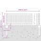 vidaXL Recinzione in Filo Saldato con 44 Post U Grigio 0.4x100 m Acciaio