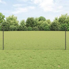 vidaXL Recinzione in Rete Saldata con 44 Post Grigio 0.8x100 m Acciaio