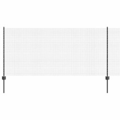 vidaXL Recinzione in Filo Saldato con 88 Post Grigi 1x100 m Acciaio