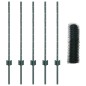 Pali per Recinzioni vidaXL 5 pz U-Channel Verde 80 cm Acciaio