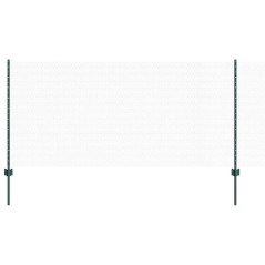 Pali Recinzione vidaXL 5 pcs U-Channel Verde 100 cm Acciaio