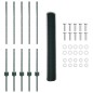 Post per Recinzione vidaXL 5 pz U-Channel Verde 100 cm Acciaio