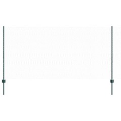Pali da Recinzione vidaXL 5 pcs U-Channel Verde 120 cm Acciaio