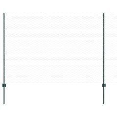 Pali da Recinzione vidaXL 5 pz U-Channel Verde 150 cm Acciaio