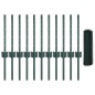 Pali per Recinzione vidaXL 11 pcs U-Channel Verde 40 cm Acciaio Pali per Recinzione vidaXL 11 pcs U-Channel Verde 40 cm Acciaio