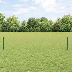 Pali per Recinzione vidaXL 11 pz U-Channel Verde 40 cm Acciaio
