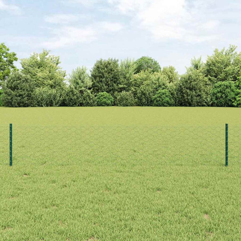Pali per Recinzione vidaXL 11 pz U-Channel Verde 40 cm Acciaio Pali per Recinzione vidaXL 11 pz U-Channel Verde 40 cm Acciaio