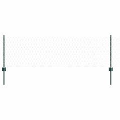 vidaXL Posti Recinzione 11 pz U-Channel Verde 60 cm Acciaio