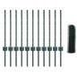 Pali per recinzione vidaXL 11 pezzi U-Channel Verde 60 cm Acciaio Pali per recinzione vidaXL 11 pezzi U-Channel Verde 60 cm Acciaio