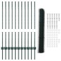 vidaXL Set di Recinti da Giardino Set di 2 Verde Metallo 25 x 1 m