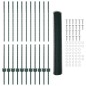 vidaXL Set di Recinzione da Giardino in Metallo Set di 2 Verde Metallo vidaXL Set di Recinzione da Giardino in Metallo Set di 2 Verde Metallo
