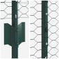 vidaXL Set di Recinzione da Giardino in Metallo Set di 2 Verde Metallo vidaXL Set di Recinzione da Giardino in Metallo Set di 2 Verde Metallo