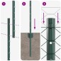 vidaXL Set di Recinzioni da Giardino Set di 2 Verde Metallo Grande vidaXL Set di Recinzioni da Giardino Set di 2 Verde Metallo Grande