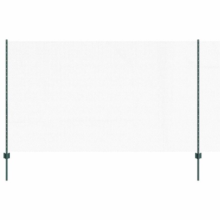 Posti per recinzione vidaXL 11 pz U-Channel verde 140 cm in acciaio