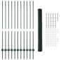 Posti per recinzione vidaXL 11 pz U-Channel verde 140 cm in acciaio Posti per recinzione vidaXL 11 pz U-Channel verde 140 cm in acciaio