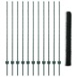 Pali per Recinzione vidaXL 11 pcs U-Channel Verde 140 cm Acciaio Pali per Recinzione vidaXL 11 pcs U-Channel Verde 140 cm Acciaio