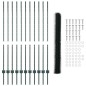 Pali per Recinzione vidaXL 11 pcs U-Channel Verde 140 cm Acciaio Pali per Recinzione vidaXL 11 pcs U-Channel Verde 140 cm Acciaio